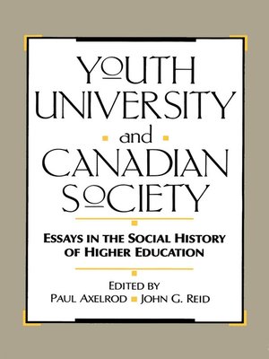 cover image of Youth, University, and Canadian Society